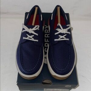 Sperry Women's Augusta Boat Textile Navy Shoe | Size 5.5
